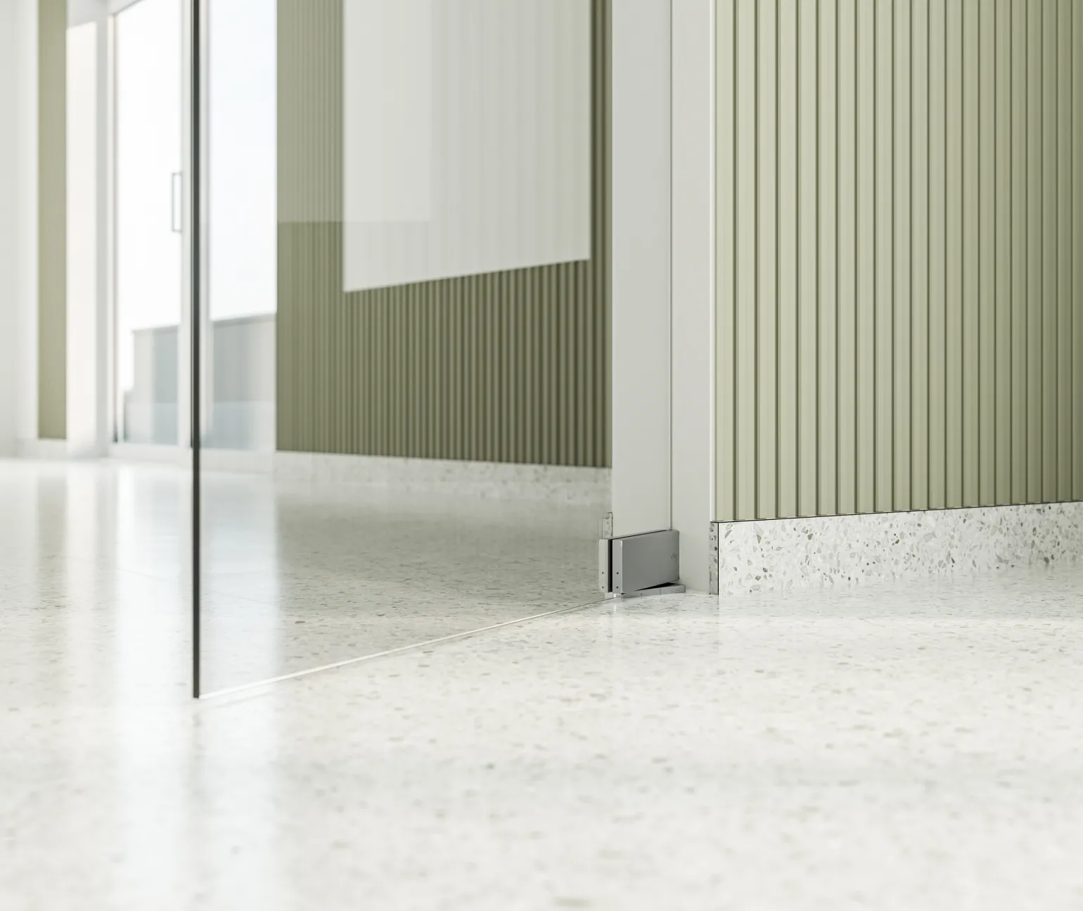 Self-Closing Hinges

Self-closing glass door hinges are an ideal way to replace floor-mounted or overhead closing devices. They enable the design and installation of a completely frameless glass doorway enhancing the overall aesthetic. 

Easy to fit and requiring minimal assembly since there is no need to cut holes into floors or ceilings, our self-closing hinges are suitable for interior doors of various sizes, weights and thickness. A selection of different hinge types is available, depending on the required position on the door e.g. top patch, overpanel patch, patch for over panel and side panel, upper rotary axis, and closing speed can be adjusted.

Available for glass thicknesses of 8mm - 21.5mm.

Contact BM Architectural for assistance and advice on the range of available products.
