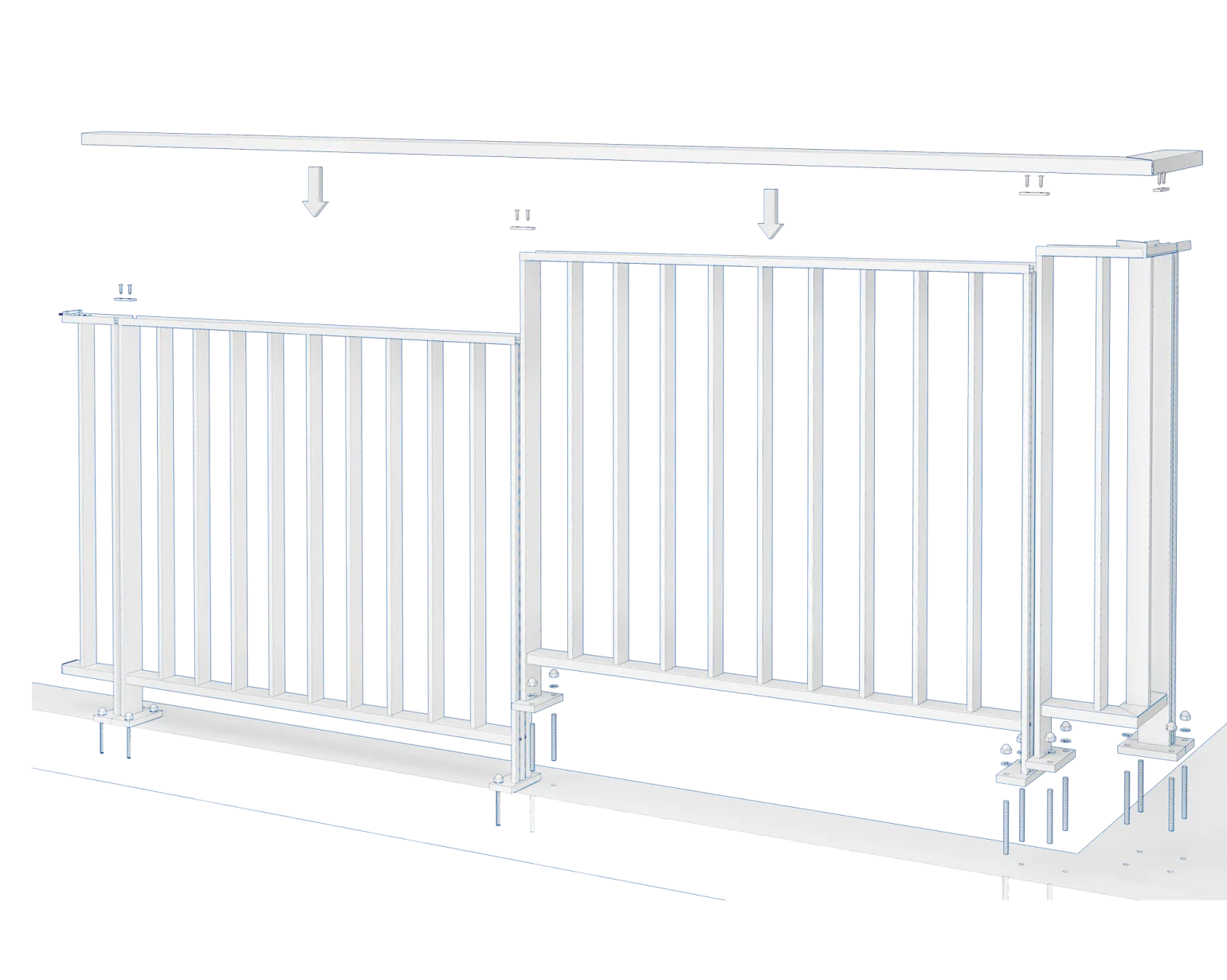 Configuring Your System 

We offer a wide range of options for handrail cappings, support posts and upright pickets. These can be used to modify the overall look of EazyRail to best suit your project aesthetic. The options enable architects to design railings in a range of styles, from a heavy industrial look to a more slender appearance. And remember, the EazyRail system is available in any RAL colour so can be designed to either blend or contrast with other elements of the building envelope, such as window and door frames or external cladding. 

Handrail Cappings 

Our most popular handrail option is the sloped capping (80 x 37mm). This prevents people from balancing items on the handrail, such as drinks, phones etc, which could then fall and harm those below. Other options include: Standard (80 x 30mm), Low Profile (80 x 15mm), Narrow (60 x 25mm) and Slim (60 x 13mm). All handrail cappings are produced up to six metres in length and are installed as a secondary operation on site.  

Support Posts 

We offer two sizes of support post: 50 x 15mm and 65 x 15mm. This component is not required on the W2 fascia plate system which is face-fixed to a structure. 

Upright Pickets  

We offer three upright picket options. The variations are Deep (65 x 15mm), Standard (50 x 15mm) and Narrow (45 x 13mm). The Deep option is unsuitable for the J1 Juliet balcony system; all other combinations of system and upright picket style are available. 

Should you have any questions or need assistance selecting and configuring an EazyRail system, please give us a call on 0114 254 3226. We’re here to help.
