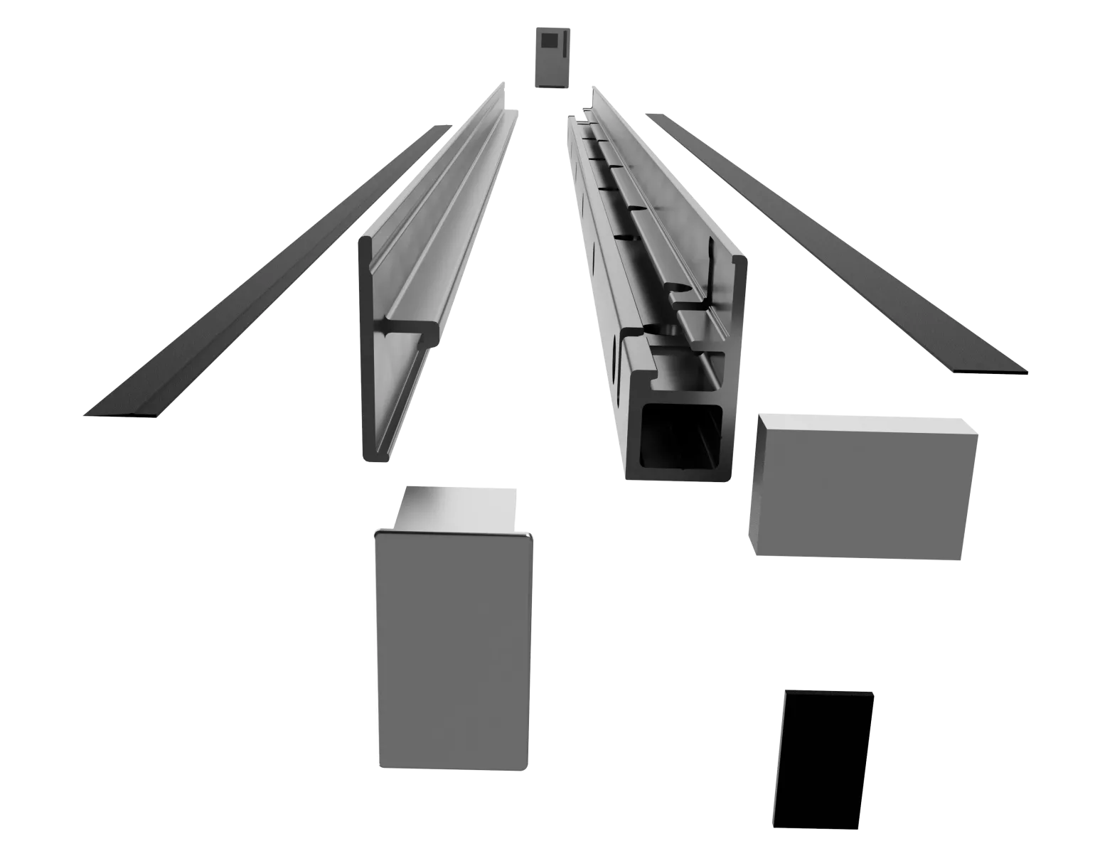 Standard Kit Configurations

The lightweight Aluminium channels are anodized to 25 microns, ensuring a high resistance to corrosion, and are available in either a silver satin anodized finish or brushed black.  

Available in two kit types, a glass thickness of either 13.5mm or 17.5-21.5mm can be accommodated, with all glass fittings delivered in a single box for ease of storage, handling and transportation.
