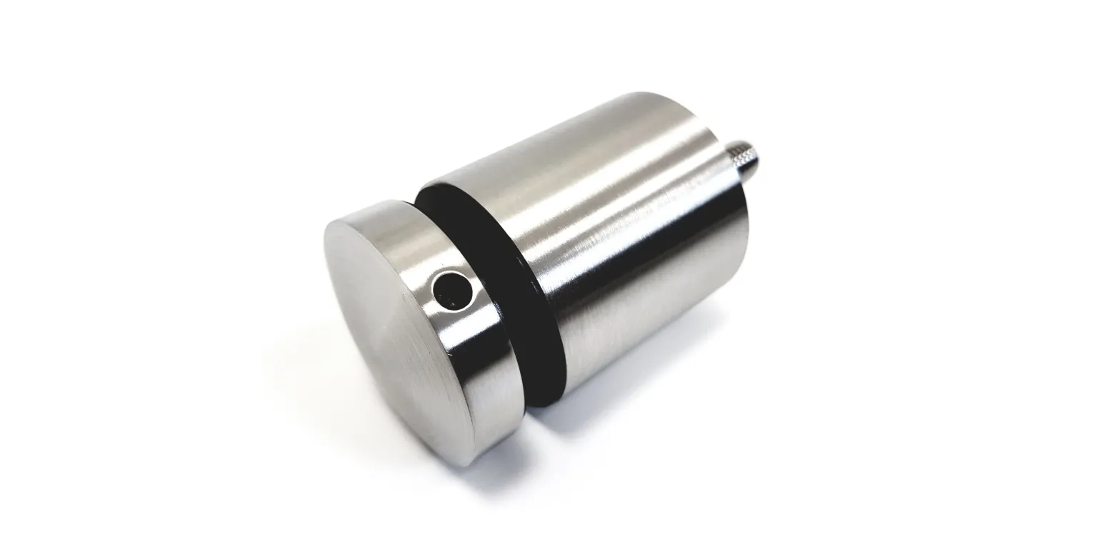 50mm Diameter Glass Stand-Off, M10 

Available in 304 and 316 stainless steel in a range of heights (10 to 50mm) and thread lengths. 

Suits a glass thickness of 8-21.5mm and requires a 28mm diameter hole in glass.

50mm Diameter Glass Stand-Off, M12 

Available in 304 and 316 stainless steel in a range of heights (10 to 100mm) and thread lengths. 

Suits a glass thickness of 8-25.5mm and requires a 28mm diameter hole in glass.

50mm Diameter Glass Stand-Off with Additional Holes, 10mm Body, M12 

Available in 304 and 316 stainless steel in one height of 10mm. Suits a glass thickness of 8-21.5mm and requires a 22mm diameter hole in glass.
