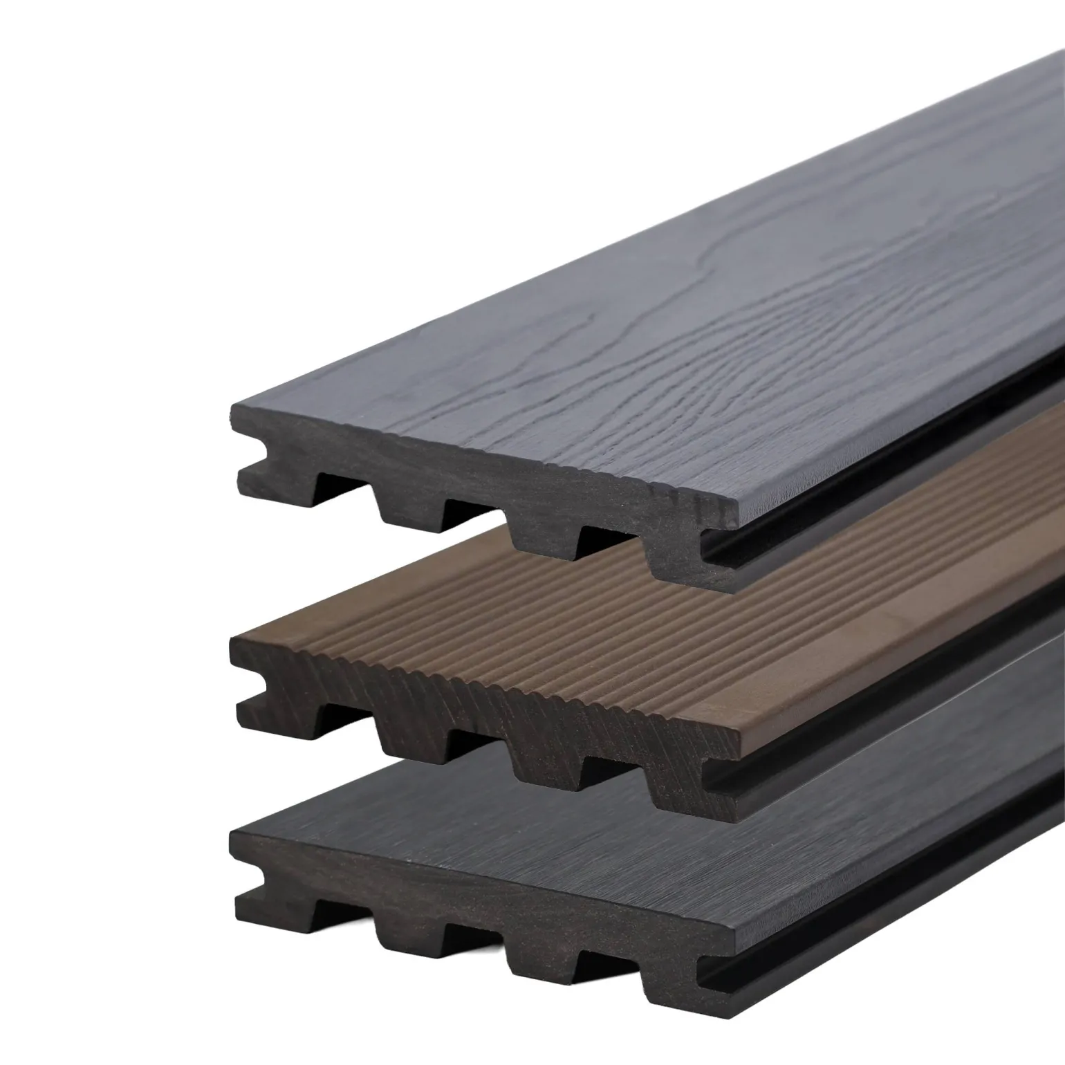 ScenicLiving Naturel Luxury Decking


	Offers a luxurious look and feel
	Available in three contemporary colours
	Versatile design, available in three slip-resistant surface finishes &ndash; brushed, ribbed and woodgrain
	Premium &lsquo;capped&rsquo; composite with a high resistance to fading, staining and scratching
	Flame-retardant flooring (Bfl-s1), suitable for commercial properties and public areas


Warranty: 25 years

Colours: Basalt Grey, Slate Grey, Rich Walnut

Finishes: Brushed, Ribbed or Woodgrain

Board Dimensions: 150mm (W) x 24mm (H) x 3200mm (L)

Accessories: Bullnose Trim, Angle Trim, Hidden T-clips, Starter/End Clips, Fixing Screws
