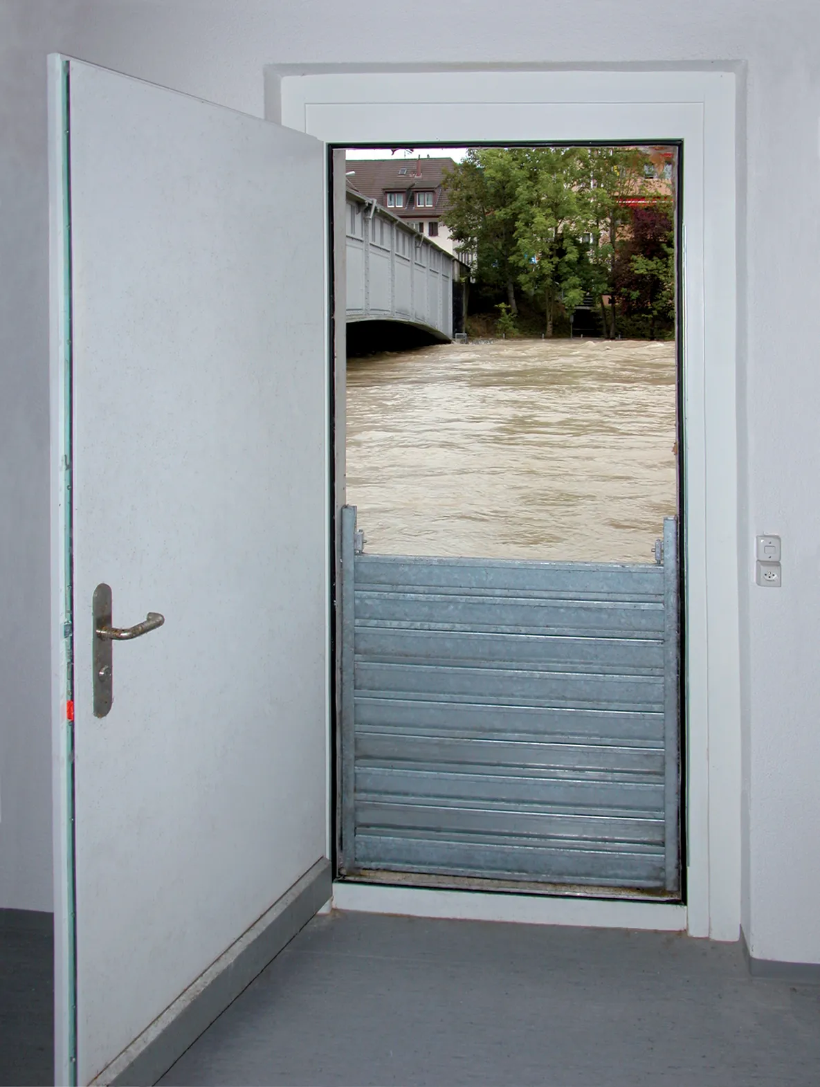 Proven Protection

Flooding can devastate homes and businesses with the time and cost of replacement and the loss of sentimental items and livelihoods. Waterstop is a patented steel barrier system offering a reliable defence that keeps water, mud, and snow at bay, even under prolonged pressure.

 

Anti-Intrusion Security

More than just a flood barrier, Waterstop also serves as a vandalism and break-in deterrent. Whether you're protecting a city-centre storefront or a remote holiday home, Waterstop forms a highly resistant steel wall that secures vulnerable access points.
